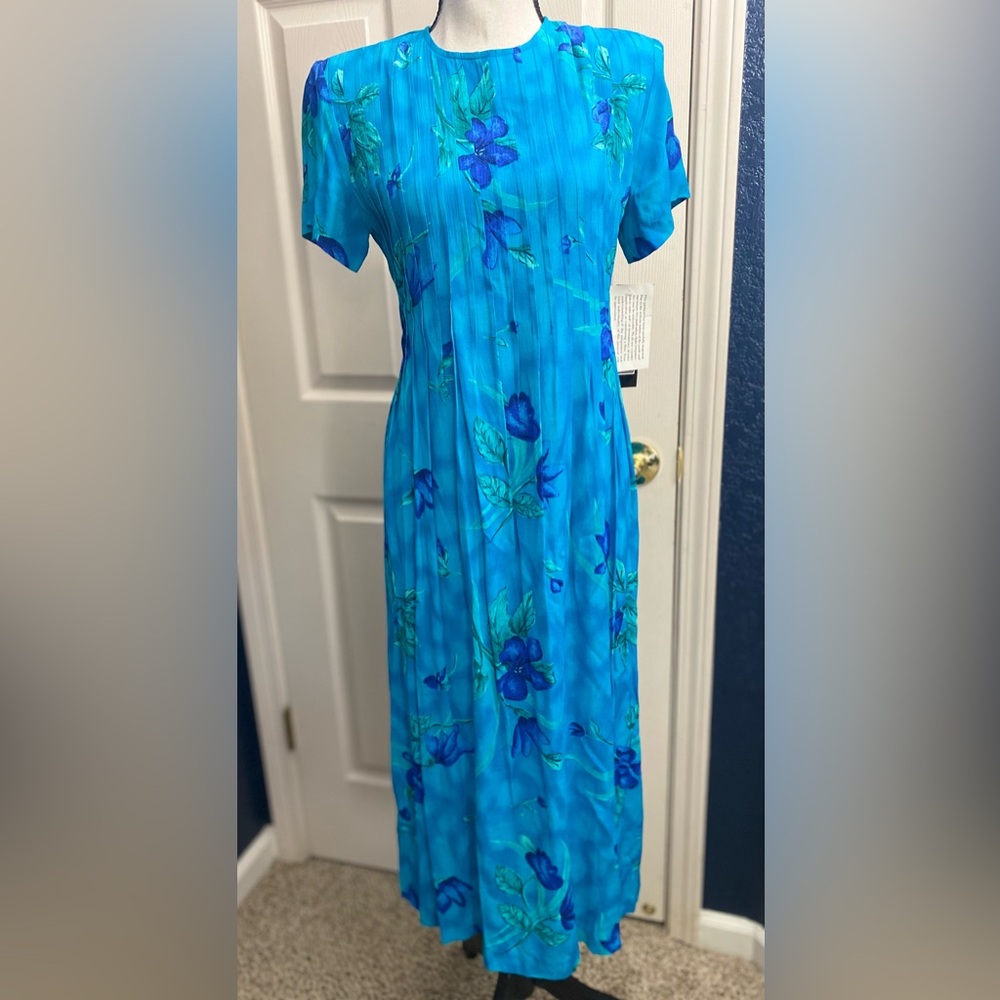 Positive Attitude Blue Floral Maxi Dress